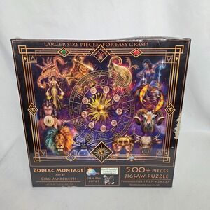 New Sealed Sunsout Zodiac Montage Ciro Marchetti 500 XL Piece Puzzle